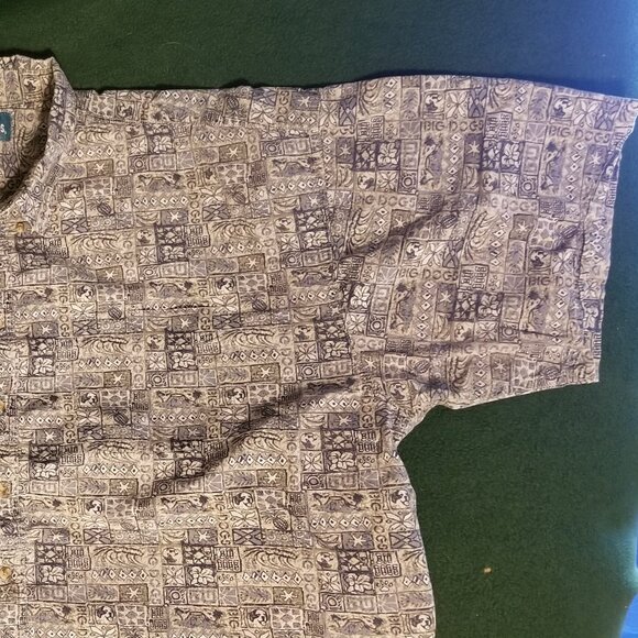 Tropical patterned Big Dogs 4X men's cotton short sleeve shirt - Picture 3 of 7